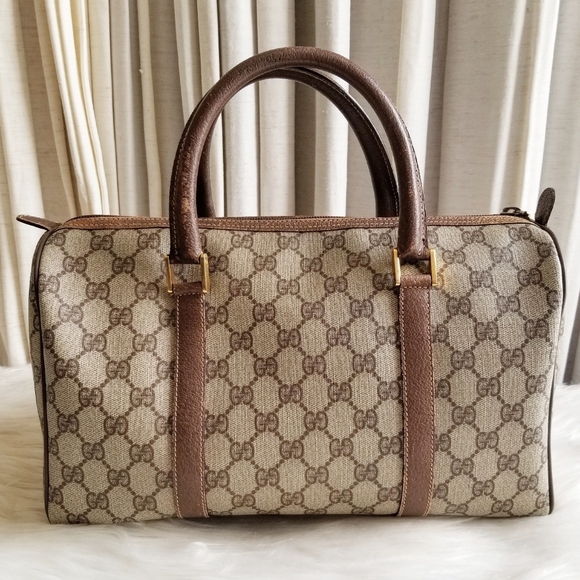 Gucci Vintage Supreme Coated Canvas Boston Bag - Picture 3 of 14